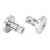 EMBOUT DE GUIDON VICMA PLAT ALU ARGENT DIAM 14mm (PAIRE) 8430525031234