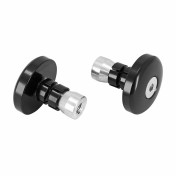 EMBOUT DE GUIDON VICMA PLAT ALU NOIR DIAM 14mm (PAIRE) 8430525031241