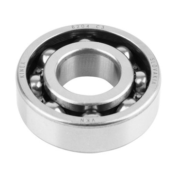ROULEMENT D'EMBIELLAGE 6204 (20x47x14) ZKL ACIER C3 ADAPTABLE MBK 50 BOOSTER/YAMAHA 50 BWS/DERBI 50 SENDA/PEUGEOT 50 LUDIX, 103/CPI 50 ARAGON, OLIVER/KEEWAY 50 FOCUS, MATRIX (VENDU A L'UNITE) 3701213410187