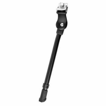 BEQUILLE VELO LATERALE AVEC PLAQUE NEWTON 20-28" REGLABLE ALU NOIR 3700948068960