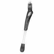 BEQUILLE VELO LATERALE AVEC PLAQUE NEWTON 26-28" RENFORCE REGLABLE ALU NOIR/ARGENT 3700948068977