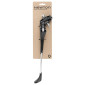 BEQUILLE VELO LATERALE AVEC PLAQUE NEWTON 26-28" RENFORCE REGLABLE ALU NOIR/ARGENT 3700948068977