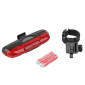 TAILLIGHT ON BATTERY -ON SEATPOST- NEWTON FLASH 5 LEDS - 3 FUNCTIONS- BLACK -INCLUDED 2 AAA BATTERIES. 3700948070727