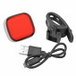 ECLAIRAGE VELO / TROTTINETTE USB ARRIERE NEWTON 36B SUR CINTRE/TIGE DE SELLE LEDS NOIR (LIVRE AVEC FIXATION CINTRE) - RECHARGEABLE USB 3700948228333