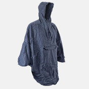 PONCHO / CAPE ANTI PLUIE ADULTE P2R S/M BLEU MARINE WATERPROOF AVEC CAPUCHE - TAILLE 1.60 à 1.78m 3700256070808