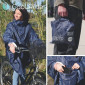 PONCHO ANTI PLUIE ADULTE P2R S/M BLEU MARINE WATERPROOF AVEC CAPUCHE - TAILLE 1.60 à 1.78m 3700256070808