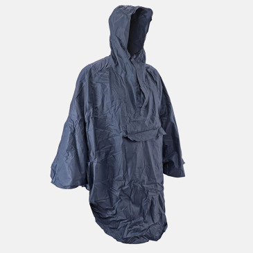 PONCHO / CAPE ANTI PLUIE ADULTE P2R L/XL BLEU MARINE WATERPROOF AVEC CAPUCHE - TAILLE 1.76 à 1.82m 3700256070815