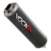 SILENCIEUX 50 A BOITE VOCA EVO BESTIA RD30400 CARBONE EMBOUT ANODISE GRIS POUR ROOKIE, CHROMED, SCR, MK, BARIKIT 3700948300657