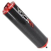 SILENCIEUX 50 A BOITE VOCA EVO BESTIA RD30400 CARBONE EMBOUT ANODISE ROUGE POUR ROOKIE, CHROMED, SCR, MK, BARIKIT 3700948305447