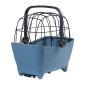 PANIER ARRIERE PLASTIC BASIL BUDDY BLEU POUR CHIEN (45x32x22) (LIVRE AVEC FIXATION ETAU PORTE BAGAGE) COMPATIBLE SYSTEME MIK 3700948311431