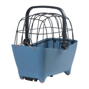 PANIER ARRIERE PLASTIC BASIL BUDDY BLEU POUR CHIEN (45x32x22) (LIVRE AVEC FIXATION ETAU PORTE BAGAGE) COMPATIBLE SYSTEME MIK 3700948311431