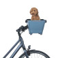 PANIER ARRIERE PLASTIC BASIL BUDDY BLEU POUR CHIEN (45x32x22) (LIVRE AVEC FIXATION ETAU PORTE BAGAGE) COMPATIBLE SYSTEME MIK 3700948311431