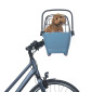 PANIER ARRIERE PLASTIC BASIL BUDDY BLEU POUR CHIEN (45x32x22) (LIVRE AVEC FIXATION ETAU PORTE BAGAGE) COMPATIBLE SYSTEME MIK 3700948311431