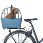 PANIER ARRIERE PLASTIC BASIL BUDDY BLEU POUR CHIEN (45x32x22) (LIVRE AVEC FIXATION ETAU PORTE BAGAGE) COMPATIBLE SYSTEME MIK 3700948311431