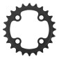 CHAINRING FOR MTB- 4 Arms- INNER FOR DOUBLE 24T.Ø 64 CHINOOK ALUMINIUM BLACK- TA FOR SHIMANO / SRAM / RACE FACE / FSA 10/11 SPEED-. 3662458000635