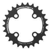 CHAINRING FOR MTB- 4 Arms- INNER FOR DOUBLE 26T.Ø 64 CHINOOK ALUMINIUM BLACK- TA FOR SHIMANO / SRAM / RACE FACE / FSA 10/11 SPEED-. 3662458000642