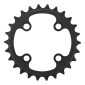 CHAINRING FOR MTB- 4 Arms- INNER FOR DOUBLE 26T.Ø 64 CHINOOK ALUMINIUM BLACK- TA FOR SHIMANO / SRAM / RACE FACE / FSA 10/11 SPEED-. 3662458000642