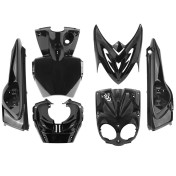 CARROSSERIE/CARENAGE SCOOT ADAPTABLE MBK 50 STUNT/YAMAHA 50 SLIDER NOIR BRILLANT (6 PIECES) -P2R- 3700948305966
