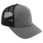 CASQUETTE AKRAPOVIC TYPE CAMIONNEUR GRIS FONCE/MAILLE NOIR (LOGO ROUGE) 3831126428112