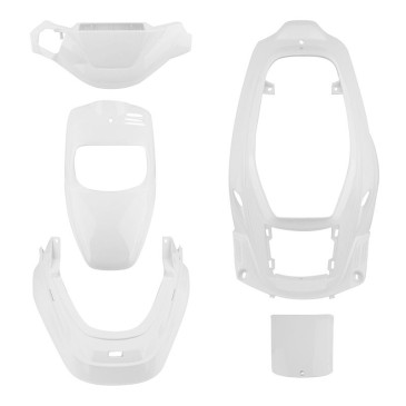 CARROSSERIE/CARENAGE SCOOT ADAPTABLE MBK 50 BOOSTER 1999>2003/YAMAHA 50 BWS 1999>2003 BLANC BRILLANT (KIT 5 PIECES) -P2R- 3700948301982