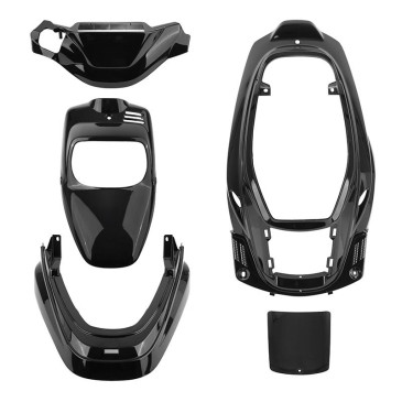 CARROSSERIE/CARENAGE SCOOT ADAPTABLE MBK 50 BOOSTER 1999>2003/YAMAHA 50 BWS 1999>2003 NOIR BRILLANT (KIT 5 PIECES) -P2R- 3700948301999