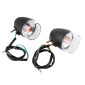 CLIGNOTANT SCOOT ADAPTABLE KYMCO 50-125 AGILITY ARRIERE TRANSPARENT/NOIR (PAIRE) -P2R- 3700948302064