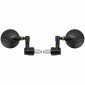 RETROVISEUR MOTO AVOC CHICAGO EMBOUT DE GUIDON ROND ALU CNC NOIR DIAM 76mm REVERSIBLE (PAIRE) 3700948109694