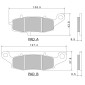 PLAQUETTE DE FREIN NISSIN POUR KAWASAKI 650 ER-6N 2006>, 650 VERSYS 2007>, 1100 ZEPHIR 1997>, VN 1500 AV / SUZUKI GSX 600 F, 650 V-STROM AV (2P-257NS) (SEMI METAL) 4044079100830