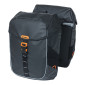 SACOCHE ARRIERE VELO DOUBLE BASIL MILES WATERPROOF 34L NOIR/ORANGE POUR SYSTEME MIK SUR PORTE BAGAGE (COMPATIBLE AVEC 211726 INCLUS) (34x16x43cm) 8715019183072