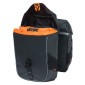 SACOCHE ARRIERE VELO DOUBLE BASIL MILES WATERPROOF 34L NOIR/ORANGE POUR SYSTEME MIK SUR PORTE BAGAGE (COMPATIBLE AVEC 211726 INCLUS) (34x16x43cm) 8715019183072