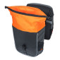SACOCHE ARRIERE VELO DOUBLE BASIL MILES WATERPROOF 34L NOIR/ORANGE POUR SYSTEME MIK SUR PORTE BAGAGE (COMPATIBLE AVEC 211726 INCLUS) (34x16x43cm) 8715019183072