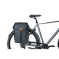 SACOCHE ARRIERE VELO DOUBLE BASIL MILES WATERPROOF 34L NOIR/ORANGE POUR SYSTEME MIK SUR PORTE BAGAGE (COMPATIBLE AVEC 211726 INCLUS) (34x16x43cm) 8715019183072
