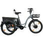 TRICYCLE ELECTRIQUE/VAE CITY LEADER FOX 24" CURTIS X 2025 MIXTE GRIS MAT 8V SHIMANO NEXUS MOTEUR ROUE AV BAFANG 36V 45Nm BATTERIE 16,7Ah (LARGEUR HORS TOUT 75cm, DEBATTEMENT 50mm) -HOUSSE ANTI PLUIE- 8592826110725