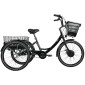 TRICYCLE ELECTRIQUE/VAE CITY LEADER FOX 24" BORMIO 2025 MIXTE NOIR BRILLANT 3V SHIMANO NEXUS MOTEUR ROUE AV BAFANG 36V 45Nm BATTERIE 14,4Ah (LARGEUR HORS TOUT 75cm, DEBATTEMENT 100mm) 8592826106131