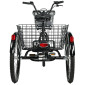 TRICYCLE ELECTRIQUE/VAE CITY LEADER FOX 24" BORMIO 2025 MIXTE NOIR BRILLANT 3V SHIMANO NEXUS MOTEUR ROUE AV BAFANG 36V 45Nm BATTERIE 14,4Ah (LARGEUR HORS TOUT 75cm, DEBATTEMENT 100mm) 8592826106131