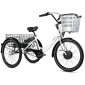 TRICYCLE ELECTRIQUE/VAE CITY LEADER FOX 24" BORMIO 2025 MIXTE BLANC BRILLANT 3V SHIMANO NEXUS MOTEUR ROUE AV BAFANG 36V 45Nm BATTERIE 14,4Ah (LARGEUR HORS TOUT 81cm) 8592826106087