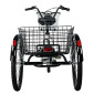 TRICYCLE ELECTRIQUE/VAE CITY LEADER FOX 24" BORMIO 2025 MIXTE BLANC BRILLANT 3V SHIMANO NEXUS MOTEUR ROUE AV BAFANG 36V 45Nm BATTERIE 14,4Ah (LARGEUR HORS TOUT 81cm) 8592826106087