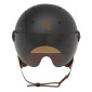 URBAN ADULT HELMET - REVOE KARM - MATT BLACK - Euro 59-60 Adjustable visor, removable ear protections (IN BOX) COMPATIBLE EBIKE/ESCOOTER - APPROVED EN1078+A11 3760328174476