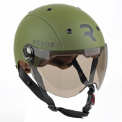 CASQUE VELO ADULTE REVOE PREMIUM URBAIN/CITY KAKI MAT TAILLE 57-58 VISIERE REGLABLE, PROTECTION OREILLE AMOVIBLE (VENDU EN BOITE) COMPATIBLE EBIKE ET TROTTINETTE - HOMOLOGATION EN1078+A1 3760328174445