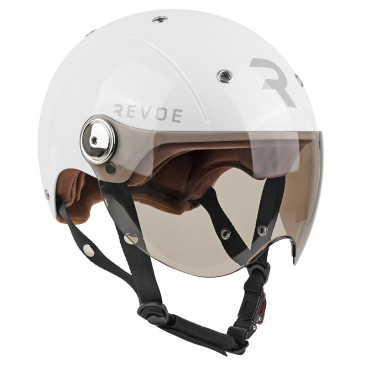 CASQUE VELO ADULTE REVOE PREMIUM URBAIN/CITY BLANC SKY TAILLE 55-56 VISIERE REGLABLE, PROTECTION OREILLE AMOVIBLE (VENDU EN BOITE) COMPATIBLE EBIKE ET TROTTINETTE - HOMOLOGATION EN1078+A1 3707211741865