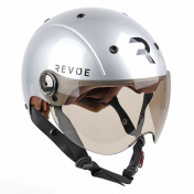 CASQUE VELO ADULTE REVOE PREMIUM URBAIN/CITY GRIS SILVER TAILLE 59-60 VISIERE REGLABLE, PROTECTION OREILLE AMOVIBLE (VENDU EN BOITE) COMPATIBLE EBIKE ET TROTTINETTE - HOMOLOGATION EN1078+A1 3707211775075