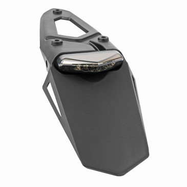 SUPPORT DE PLAQUE IMMATRICULATION AVEC FEU 50 A BOITE/MOTO AVEC FEU FUME A LEDS (HOMOLOGUE CE) -REPLAY- 3700948302644