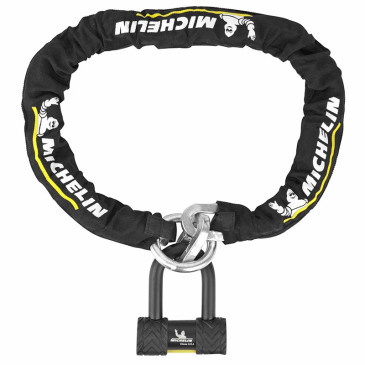 ANTITHEFT- CHAIN LOCK MICHELIN 1.20M LASSO (LINK Ø 13,5mm) + U LOCK SRA Approved (10 years warranty) 3299738098473