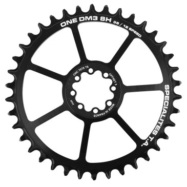 PLATEAU VTT DIRECT MOUNT POUR SRAM GX / XX1 / X01 TA ONE DM3 8H 38DTS 11/12V. NOIR (transmIssion BOOST DEPORT 3mm) 3662458018722