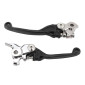 LEVIER DE FREIN/EMBRAYAGE MOTO OFF ROAD RETRACTABLE/PIVOT INCASSABLE KTM 125-150 SX 2014>2015, 125, 200 EXC 2014>2015 / HUSQVARNA 250-350-450 FC 2019>, 125-250 TC 2019> NOIR (PAIRE) -POLISPORT- 5604415130472