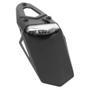 SUPPORT DE PLAQUE IMMATRICULATION AVEC FEU 50 A BOITE/MOTO AVEC FEU TRANSPARENT A LEDS (HOMOLOGUE CE) -REPLAY- 3700948302651