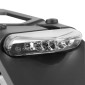 SUPPORT DE PLAQUE IMMATRICULATION AVEC FEU 50 A BOITE/MOTO AVEC FEU TRANSPARENT A LEDS (HOMOLOGUE CE) -REPLAY- 3700948302651