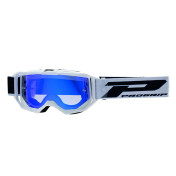 MASQUE/LUNETTES CROSS PROGRIP 3300 FL VISION GO MULTILAYERED BLANC MAT ECRAN MIROIR ARGENT ANTI-RAYURES/ANTI U.V./ANTI-BUEE (HOMOLOGUE CE-EN-N° AC-96025 REV.2) 0801766036117