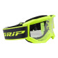 MASQUE/LUNETTES CROSS PROGRIP 3300 TR VISION GO JAUNE FLUO MAT ECRAN TRANSPARENT ANTI-RAYURES/ANTI U.V./ANTI-BUEE (HOMOLOGUE CE-EN-N° AC-96025 REV.2) 0801766036339