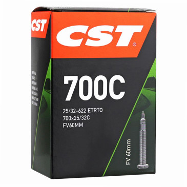 CHAMBRE A AIR VELO 700 x 25-32 CST VALVE PRESTA NOIR 60 mm 6933882563704